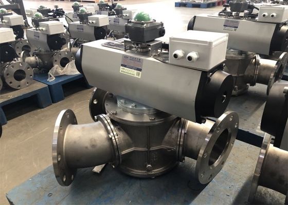 Particles Conveying SS304 0.6 Bar DN40 Two Way Diverter Valve